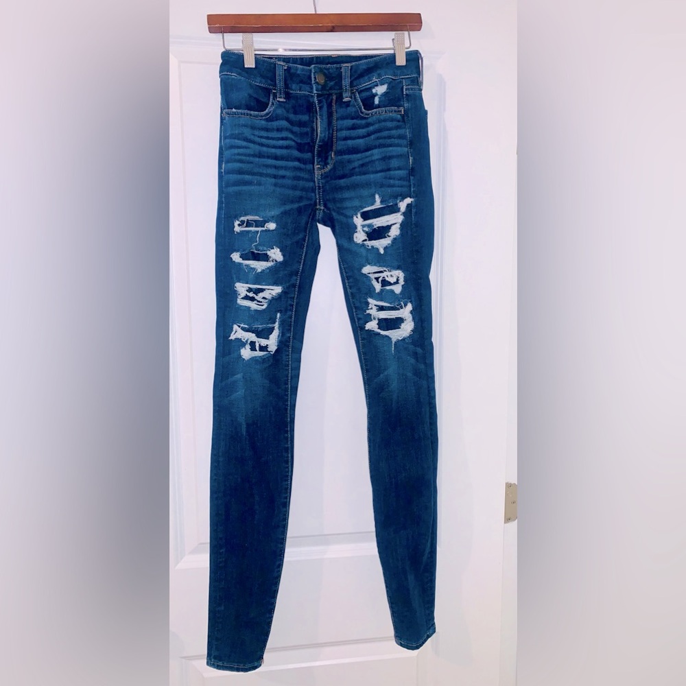 American Eagle Next Level Stretch Hi-Rise Jegging Jeans Size 2   XLong